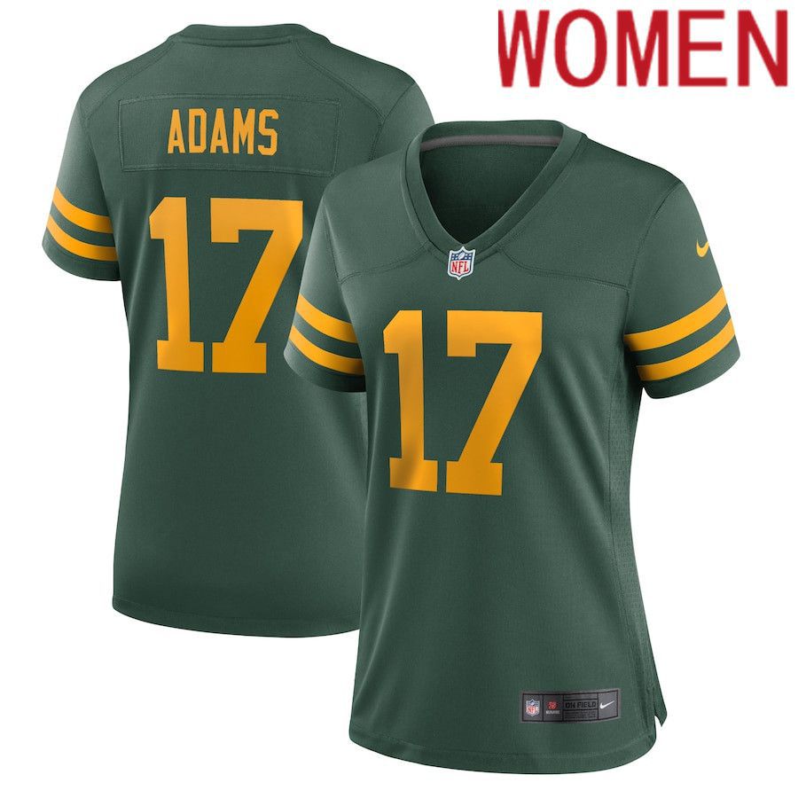 Women Green Bay Packers #17 Davante Adams Nike Green Alternate Game Player NFL Jersey->women nfl jersey->Women Jersey
